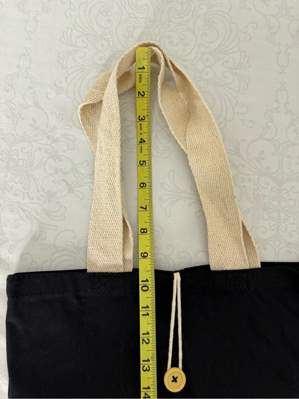 Mushroom Graphic Tote Bag with handle and button closure - Picture 9 of 12
